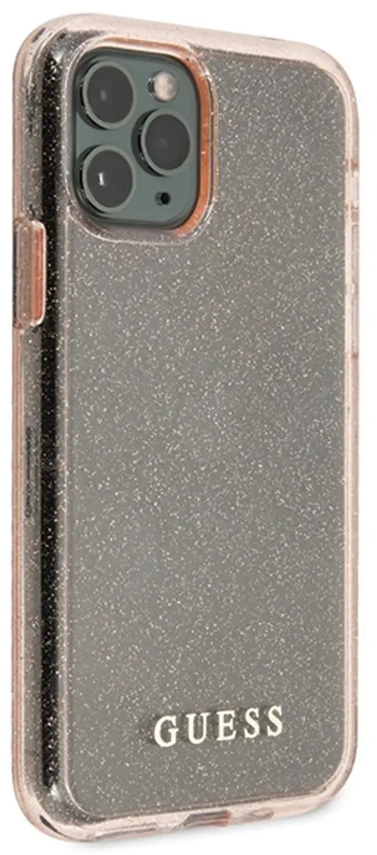 GUESS Glitter Back Case Roze - Apple iPhone 11 Pro