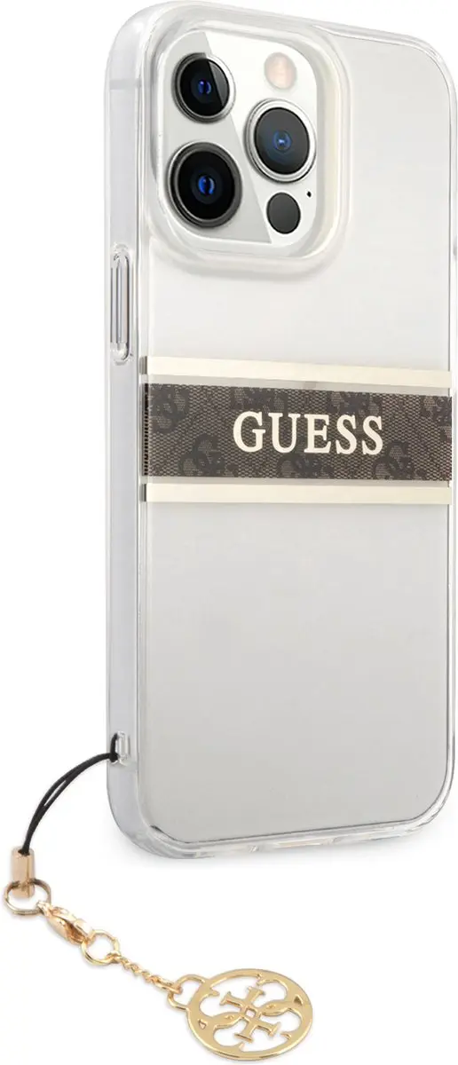 GUESS Charms Backcase iPhone 13 Pro - Transparant Bruin - afbeelding 6 van 6