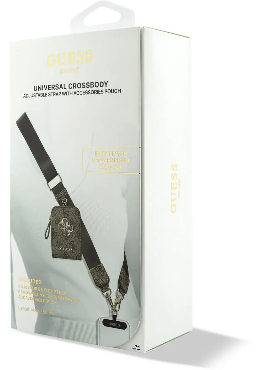 GUESS Telefoonkoord met Pasjeshouder 3666339593292 - Zwart - afbeelding 6 van 6