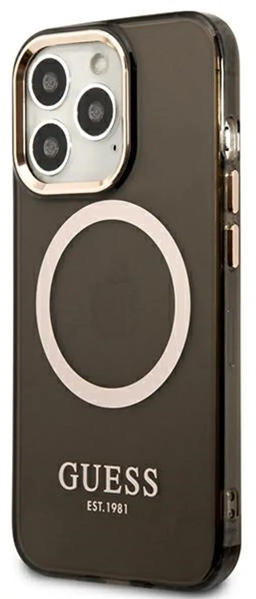 GUESS Translucent Back Case MagSafe iPhone 13 Pro Max - Zwart - afbeelding 6 van 6