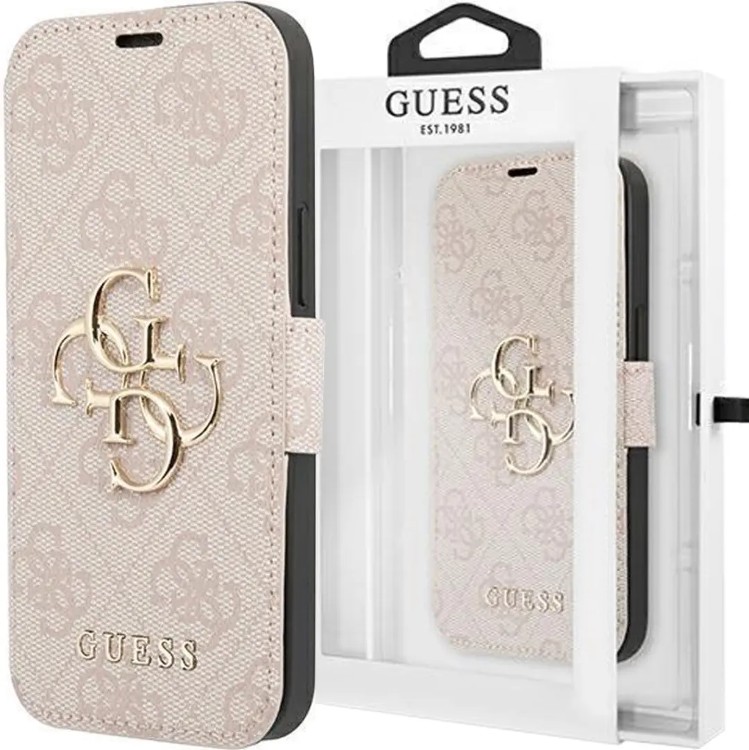 GUESS Bookcase Hoesje iPhone 13 Pro - Roze - 3 Stuks