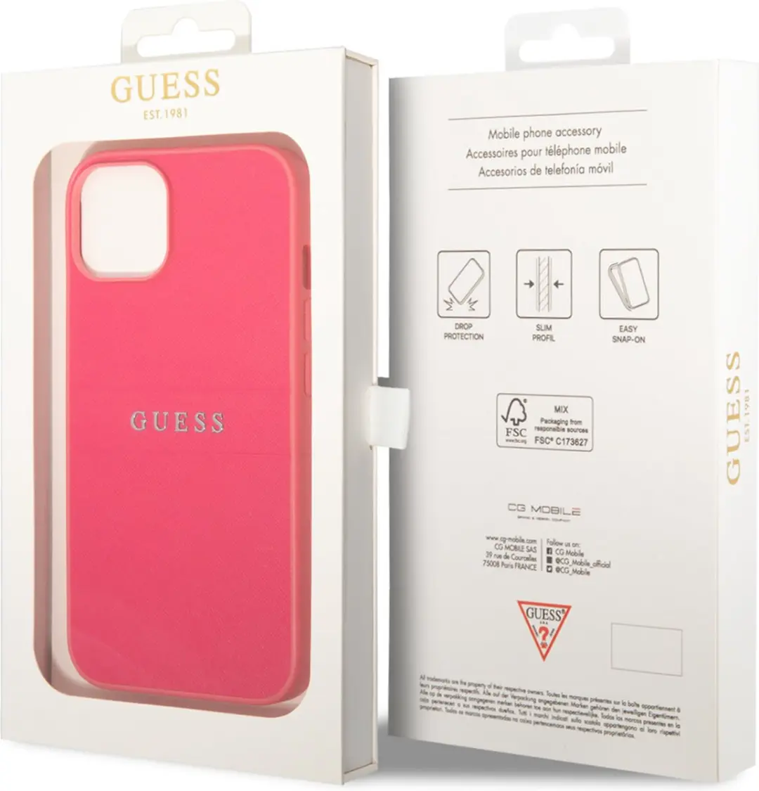 Guess Hoesje iPhone 14 Plus - Fuchsia - 3666339090753