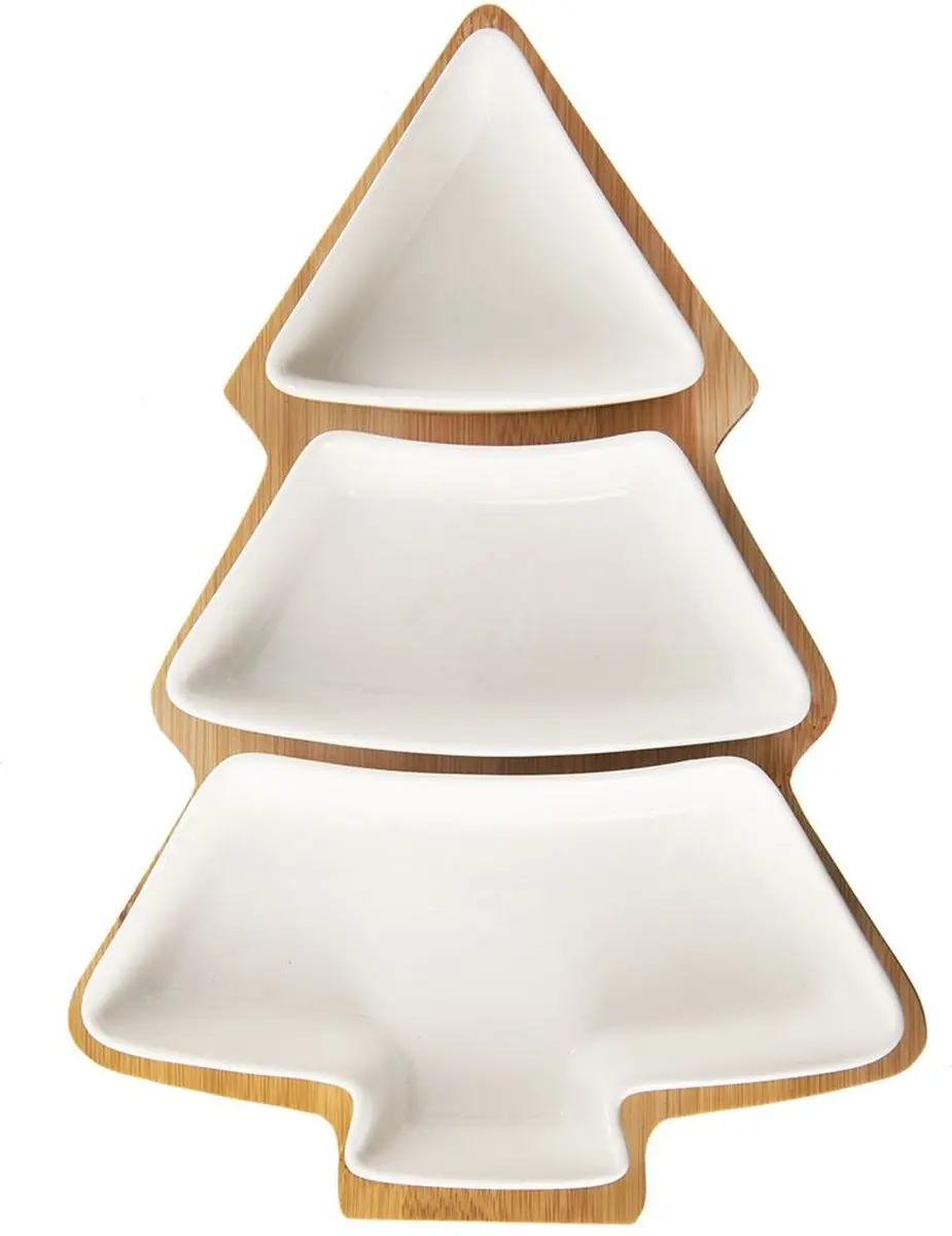 Orion Whiteline Porselein Snackkommen Set 28cm - 4-delig - Wit