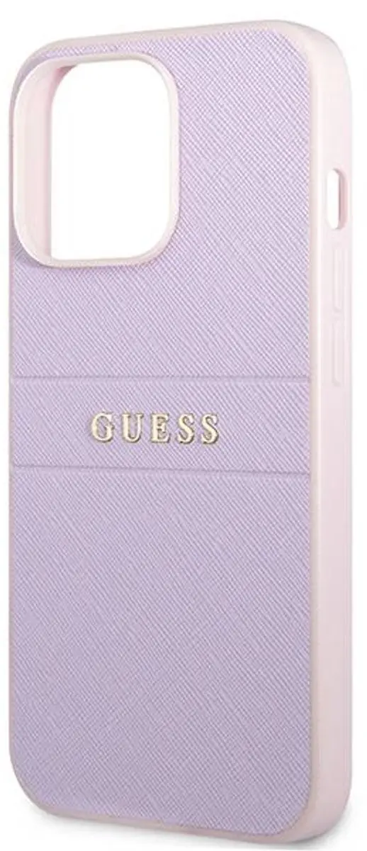 GUESS Saffiano Back Case iPhone 13 Pro - Paars - 3666339047863