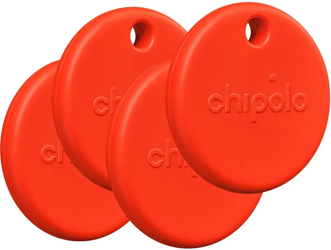 Chipolo POP Bluetooth Tracker - 4 Stuks - Rood
