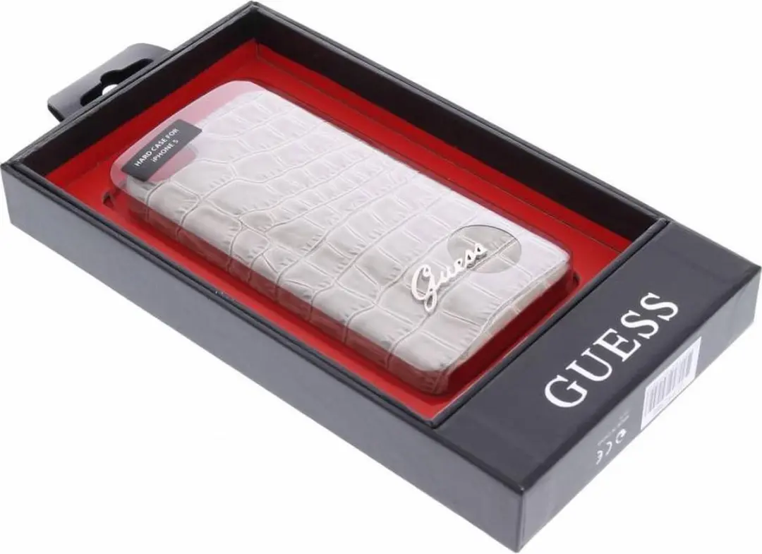 Guess iPhone 5/5s/SE Hoesje - Beige Kunstleer