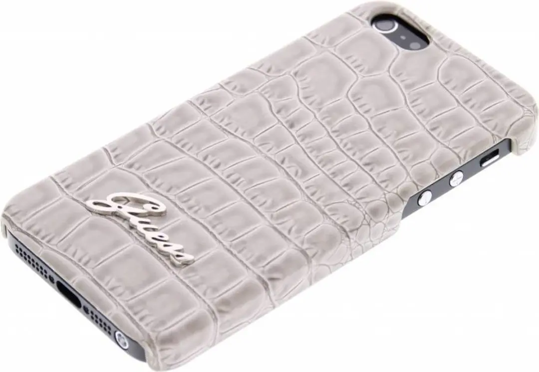 Guess iPhone 5/5s/SE Hoesje - Beige Kunstleer