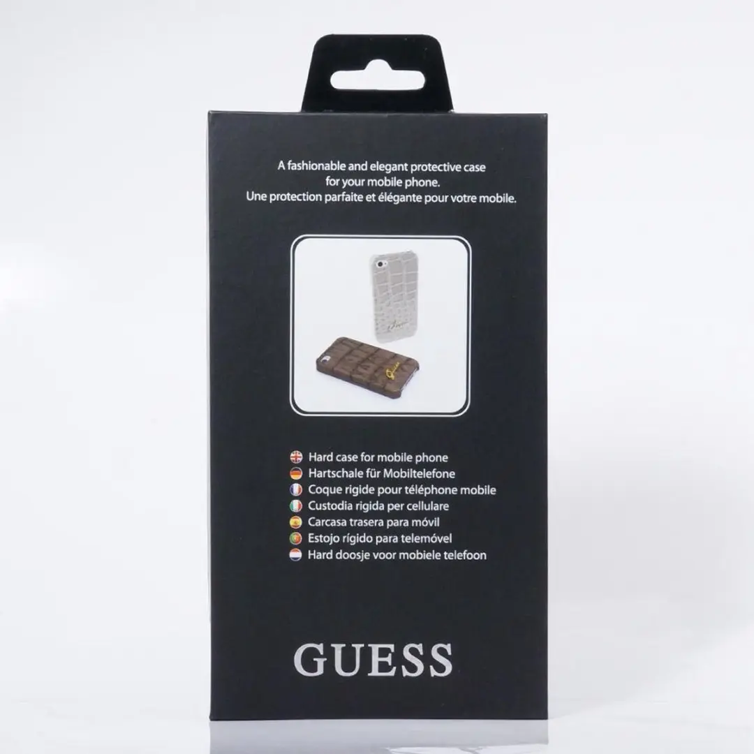 Guess iPhone 5/5s/SE Hoesje - Beige Kunstleer