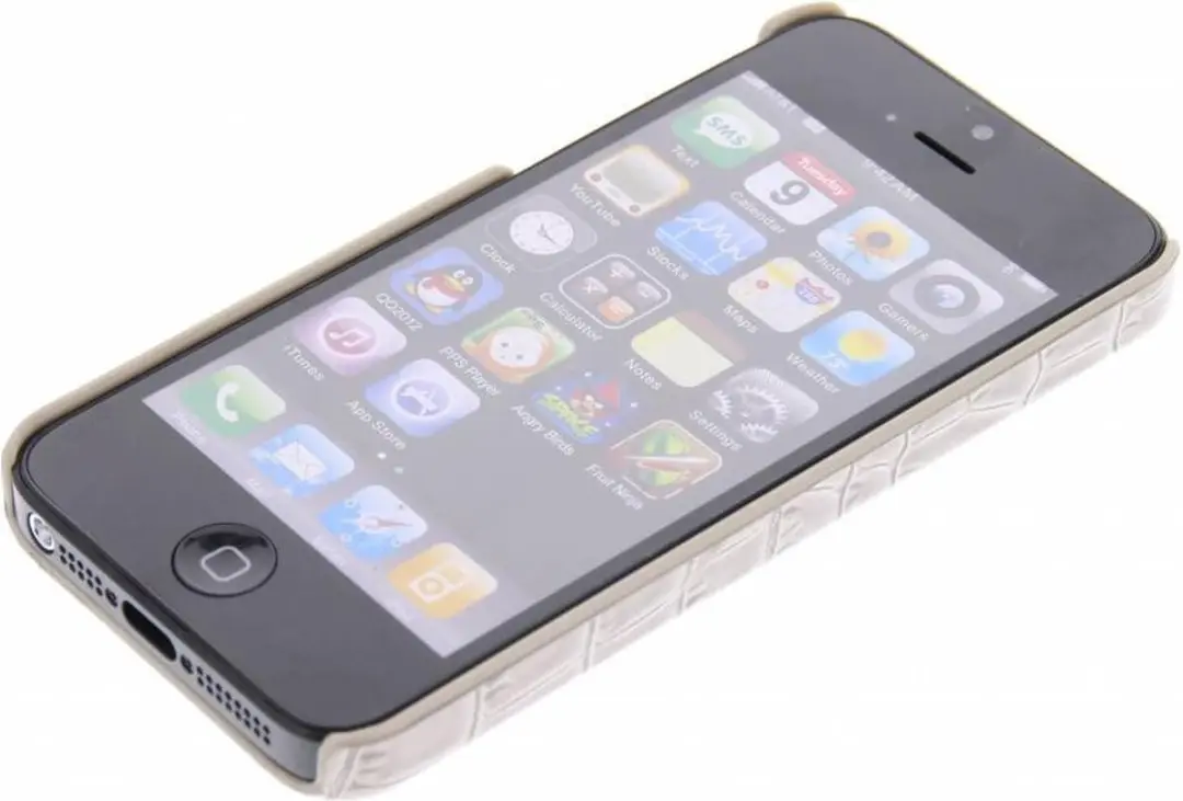 Guess iPhone 5/5s/SE Hoesje - Beige Kunstleer