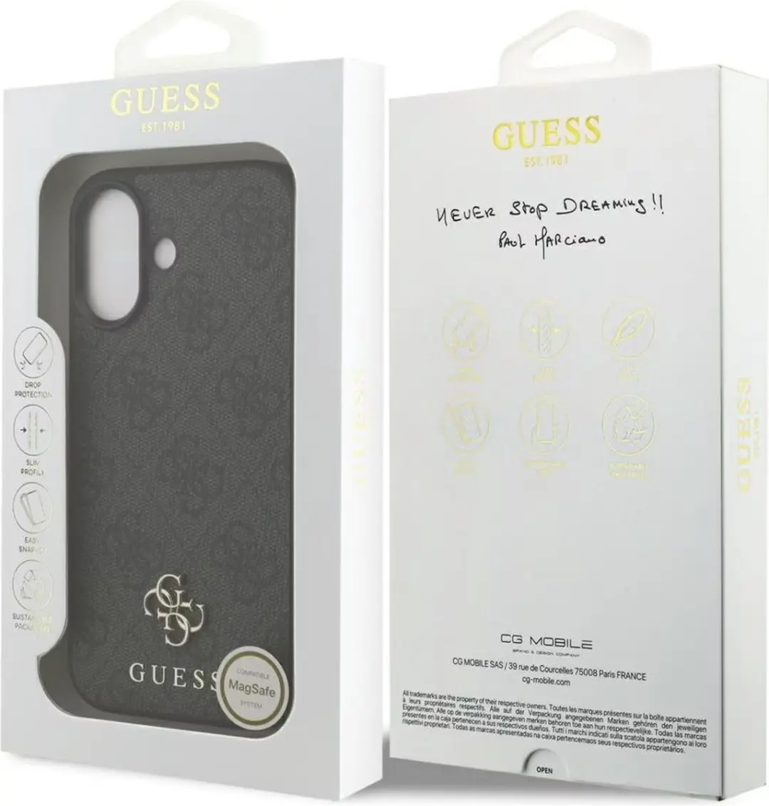 GUESS Back Cover Case iPhone 17 - Zwart - MagSafe