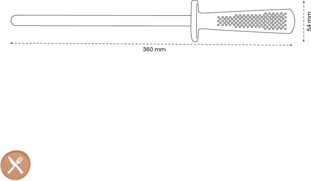 Global G45 Aanzetstaal 24cm - Zilver