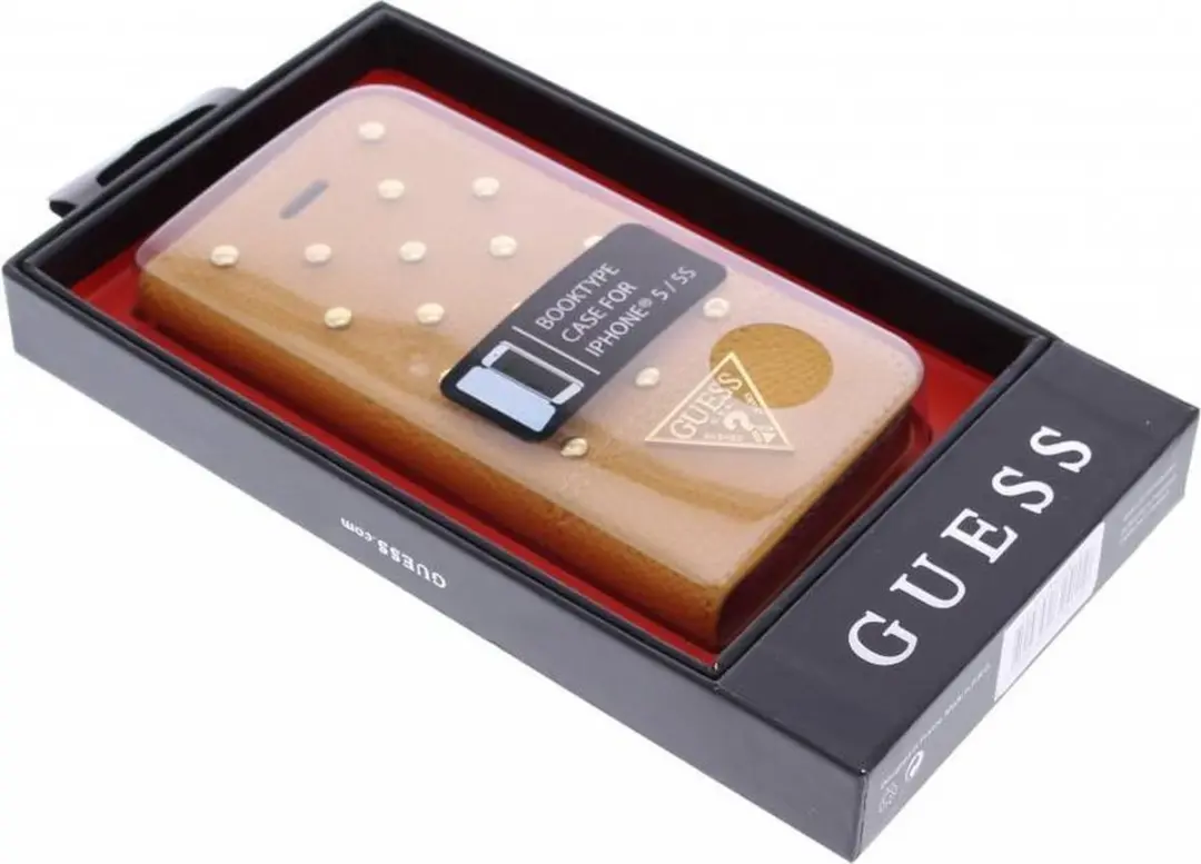 GUESS iPhone 5/5s/SE Hoesje S206-12 - Cognac