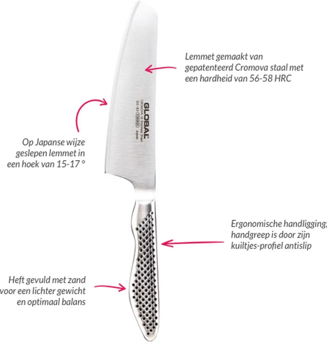 Global GS89 Koksmes 13cm - RVS - afbeelding 6 van 6