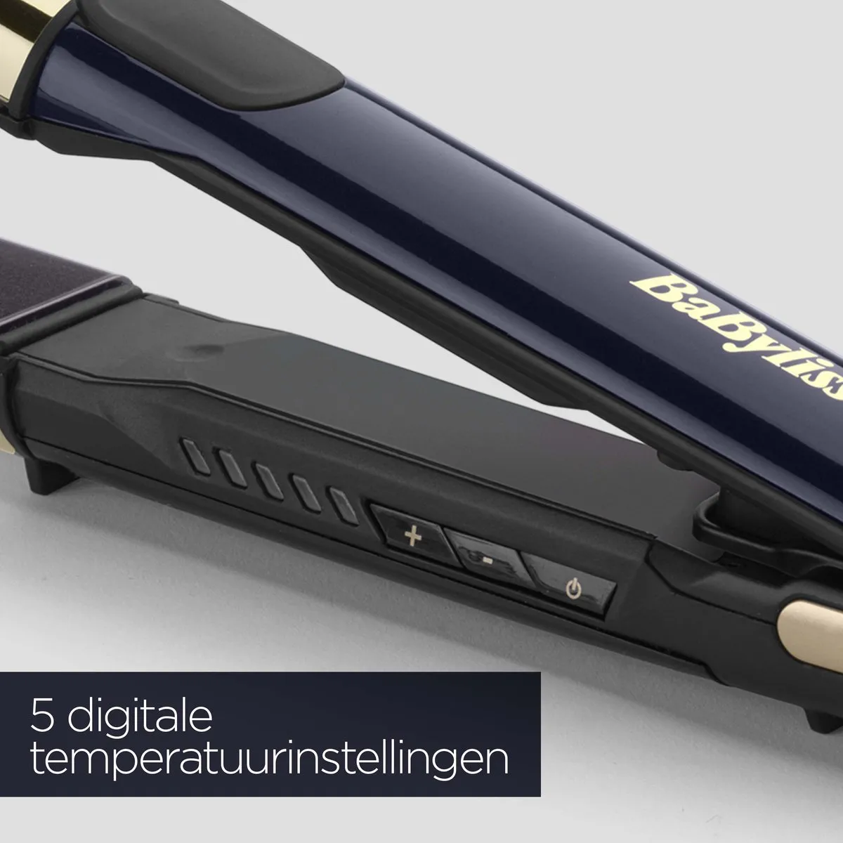 Babyliss Black Onyx ST484E Stijltang - Keramisch - 5 standen 130-230°C - Goud