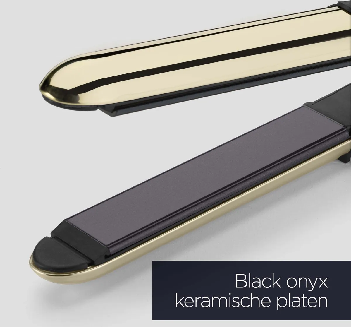 Babyliss Black Onyx ST484E Stijltang - Keramisch - 5 standen 130-230°C - Goud