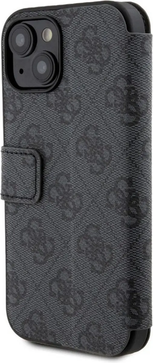 GUESS 4G Metal Logo Book Case - iPhone 15 Plus - Grijs - afbeelding 2 van 6