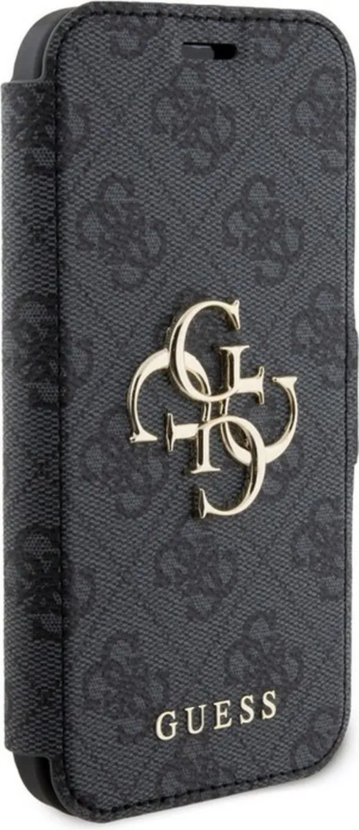 GUESS 4G Metal Logo Book Case - iPhone 15 Plus - Grijs - afbeelding 3 van 6