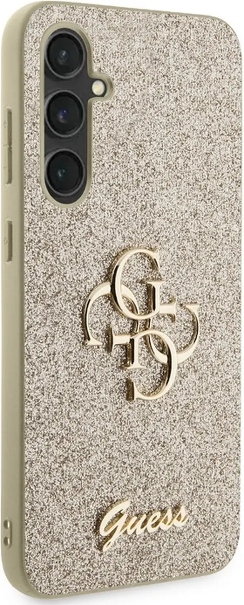 GUESS 4G Metal Logo Glitter Back Case Goud - GUHCS23FEHG4SGD