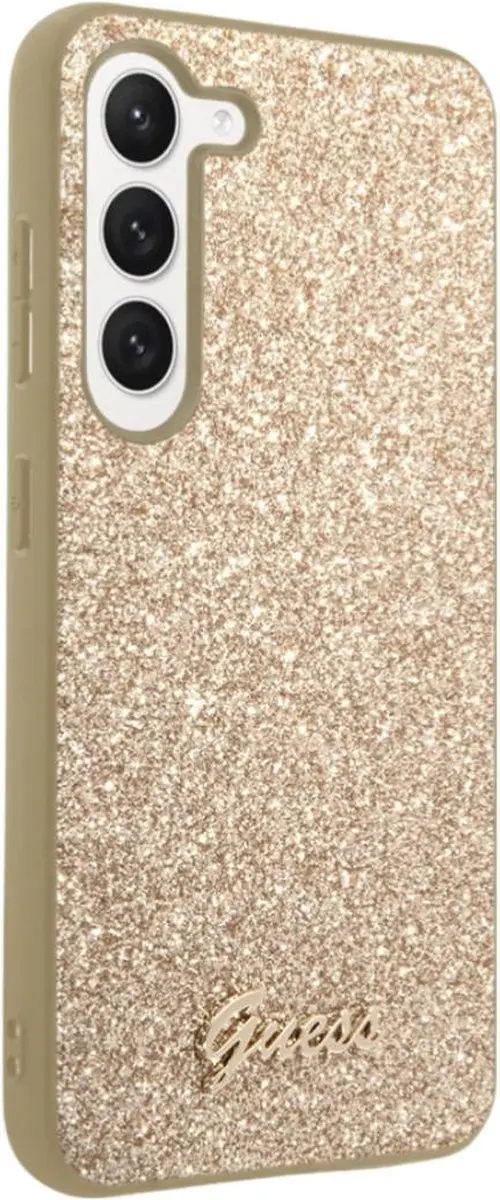 Guess Glitter Flakes Hoesje - Samsung Galaxy S23 - Goud - afbeelding 6 van 6