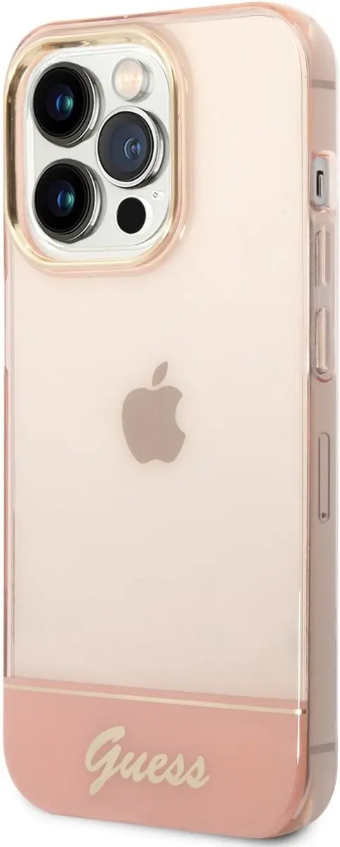 GUESS Translucent Hoes iPhone 14 Pro Max - Roze