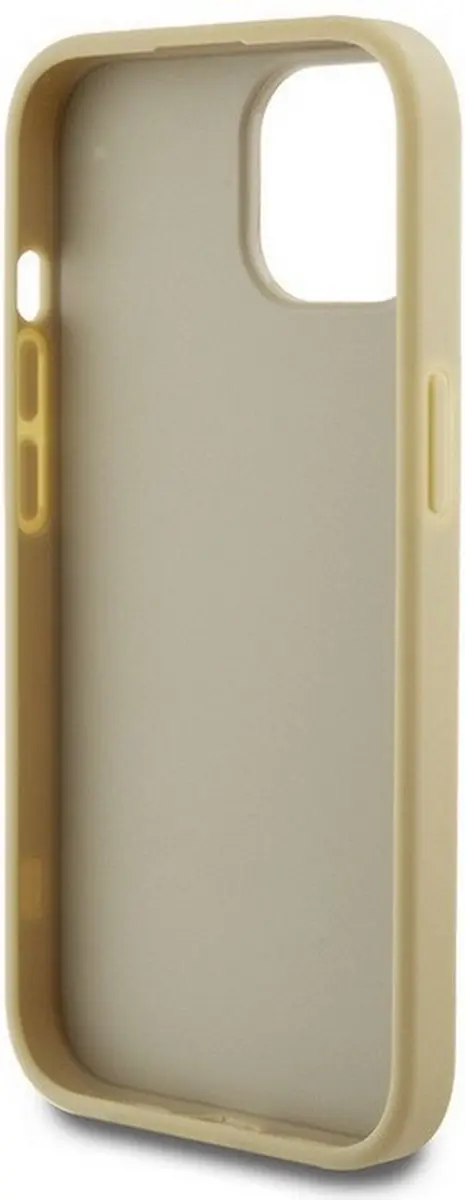 GUESS 4G Logo Glitter Back Case - iPhone 15 - Goud