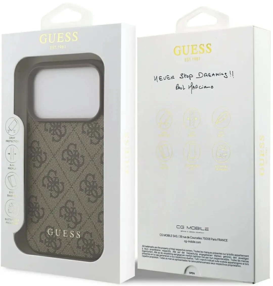 Guess 4G Classic Hoesje iPhone 17 Pro - Zwart