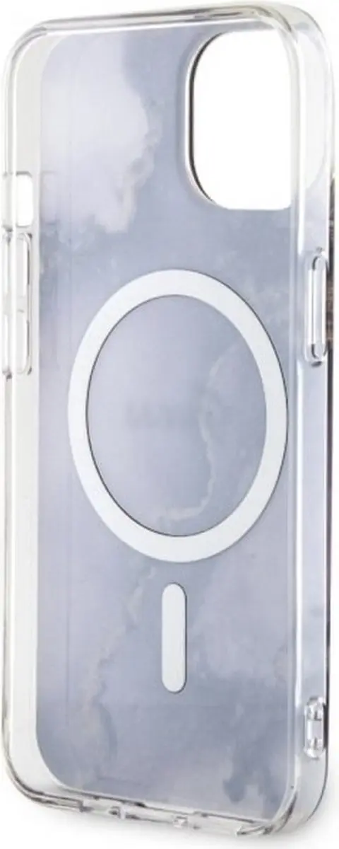 Guess Golden Marble Back Case MagSafe - Paars