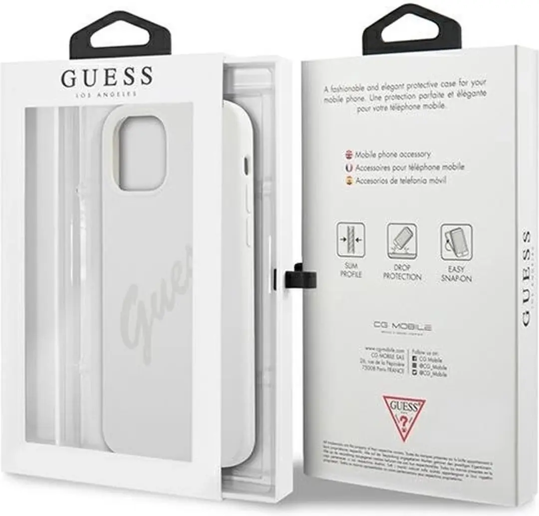 GUESS Silicone Backcase iPhone 12/12 Pro 6803 - Grijs