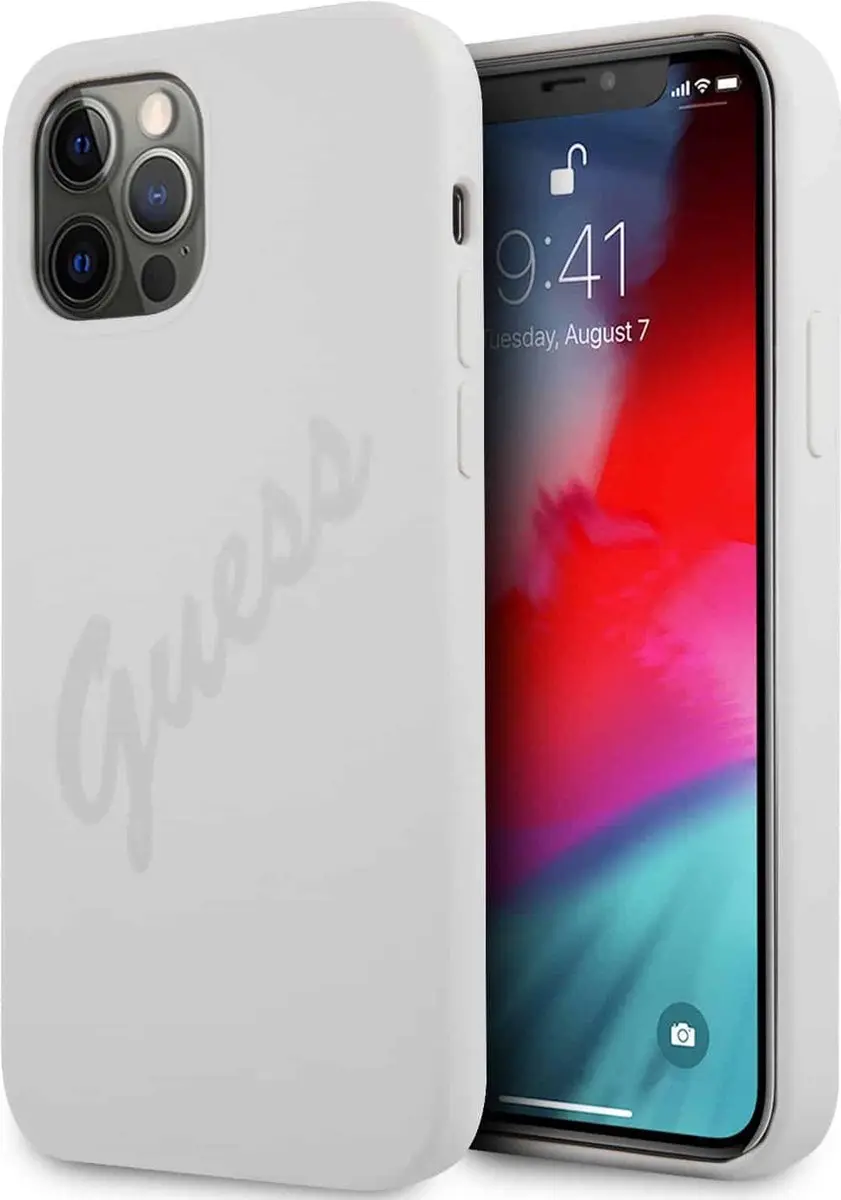 GUESS Silicone Backcase iPhone 12/12 Pro 6803 - Grijs