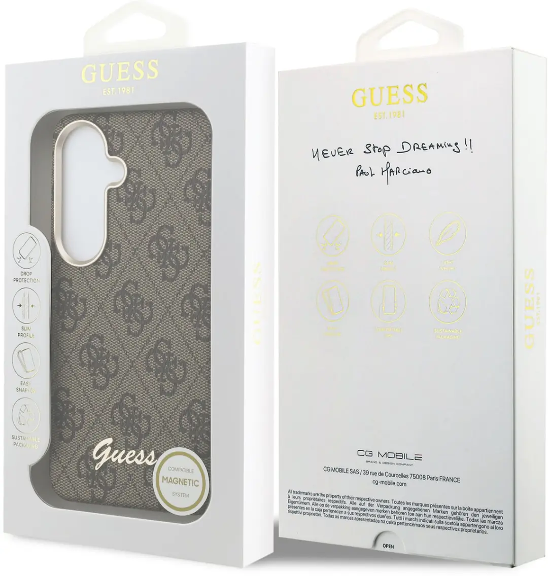 Guess Hoesje GUHCS26S4GBR - Samsung Galaxy S26 - Bruin