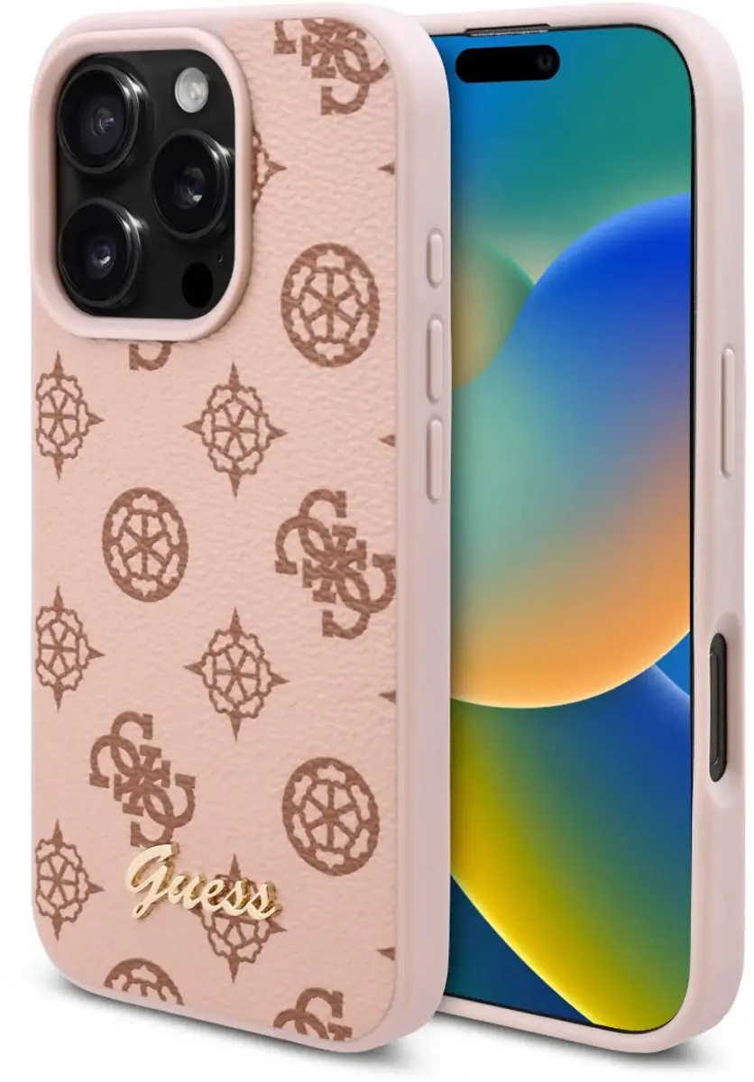Guess iPhone 16 Pro Hoesje - Bruin - PU Leather