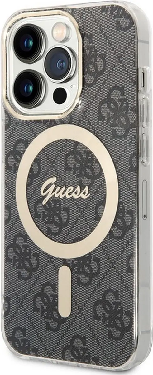 GUESS 4G Back Case MagSafe iPhone 14 Pro - Grijs