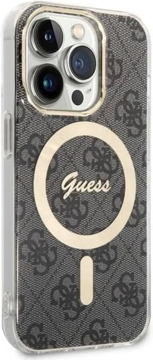 GUESS 4G Back Case MagSafe iPhone 14 Pro - Grijs