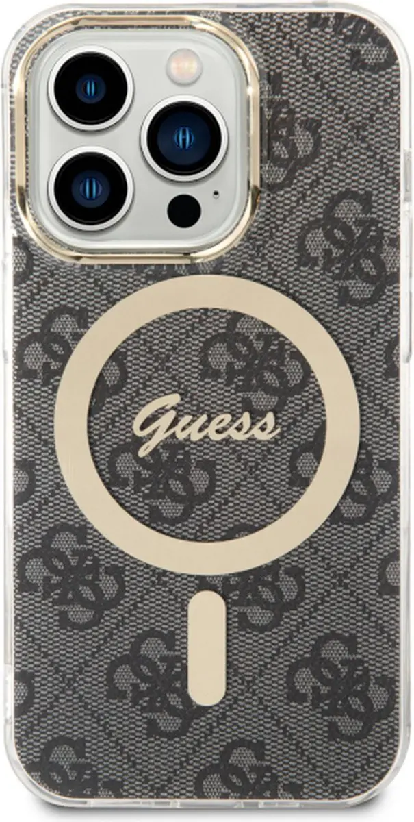 GUESS 4G Back Case MagSafe iPhone 14 Pro - Grijs