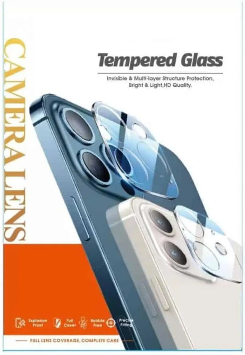 Fonu iPhone 12 Pro Camera Lens Glas Beschermer - Transparant - afbeelding 6 van 6
