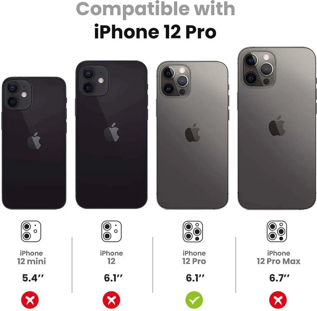 Fonu iPhone 12 Pro Camera Lens Glas Beschermer - Transparant