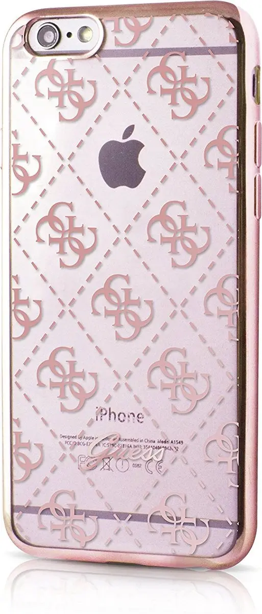 GUESS TPU Case Transparant - iPhone 6/6S 6G37400903 - Roze