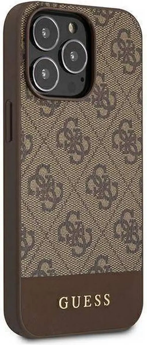 Guess 4G Stripe Back Case - iPhone 13 Pro Max - Bruin