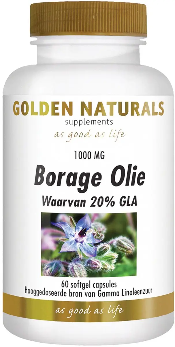 Golden Naturals Borage-olie 1000mg - 60 Softgel Capsules