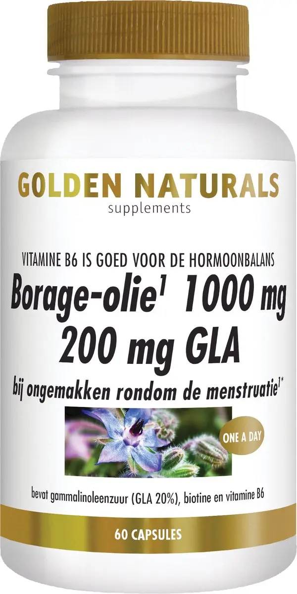 Golden Naturals Borage-olie 1000mg - 60 Softgel Capsules