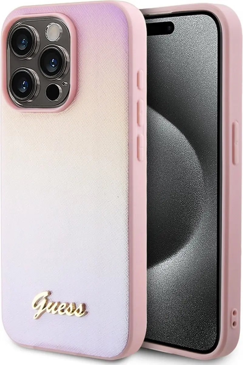 Guess Iridescent Metal Script Back Case