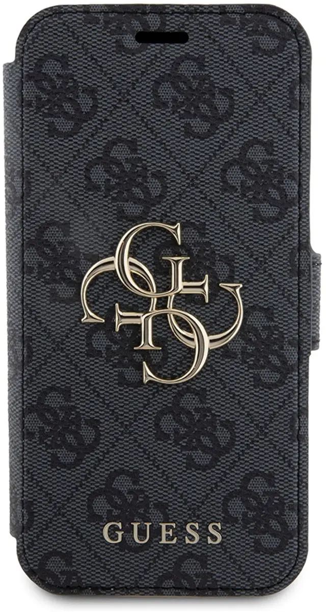 Guess 4G Metal Logo Book Case - iPhone 15 Pro 6.1" - Grijs