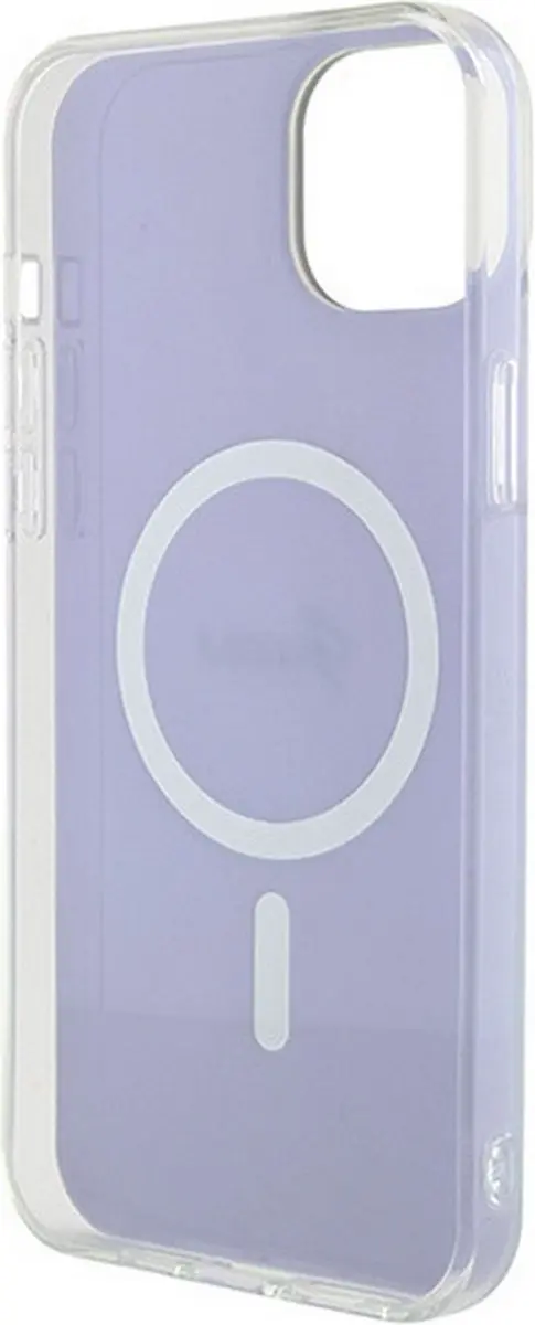 GUESS Iridescent Back Case - iPhone 15 Plus - Paars - MagSafe