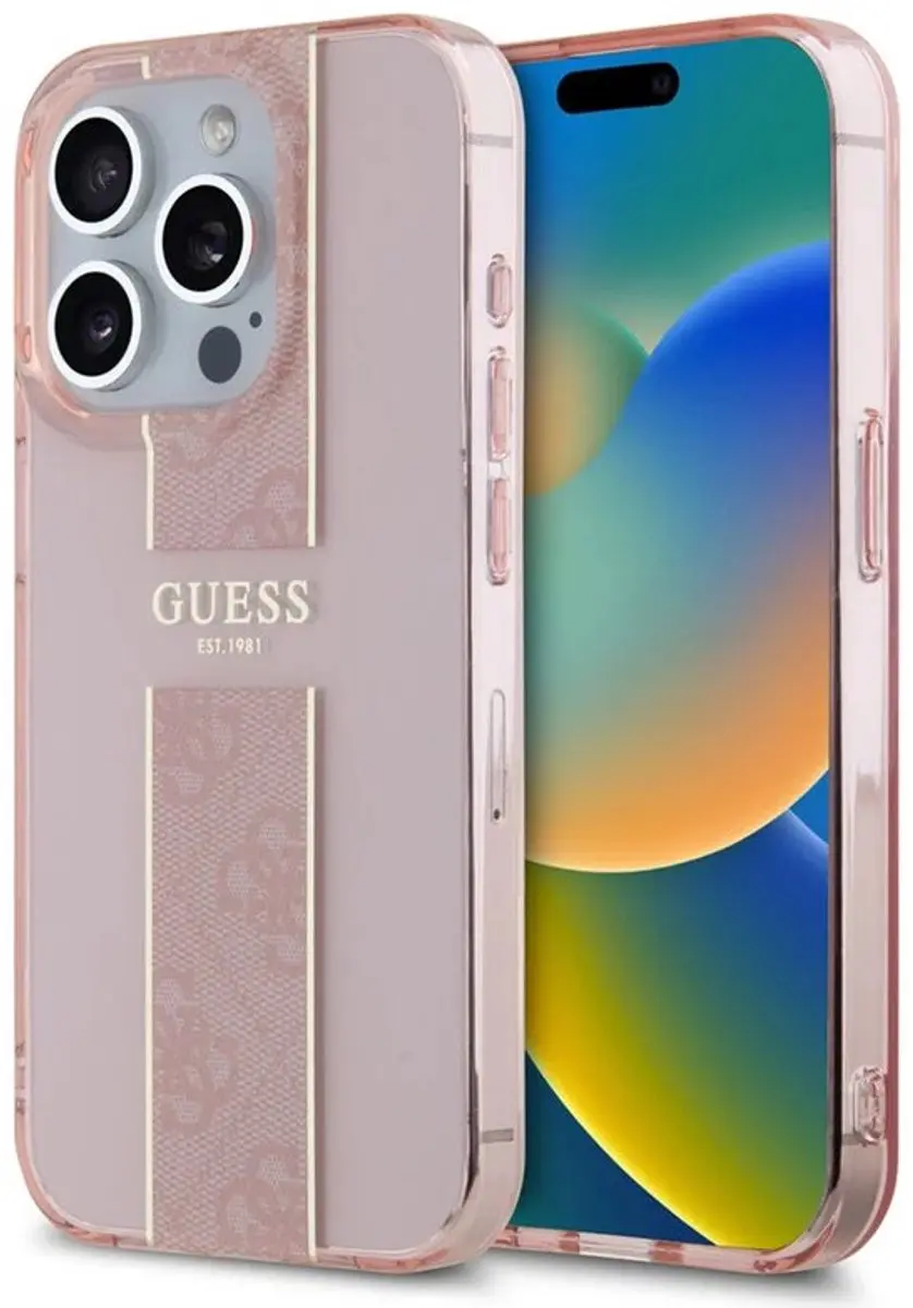 Guess iPhone 15 Pro Backcover IML 4G Stripe