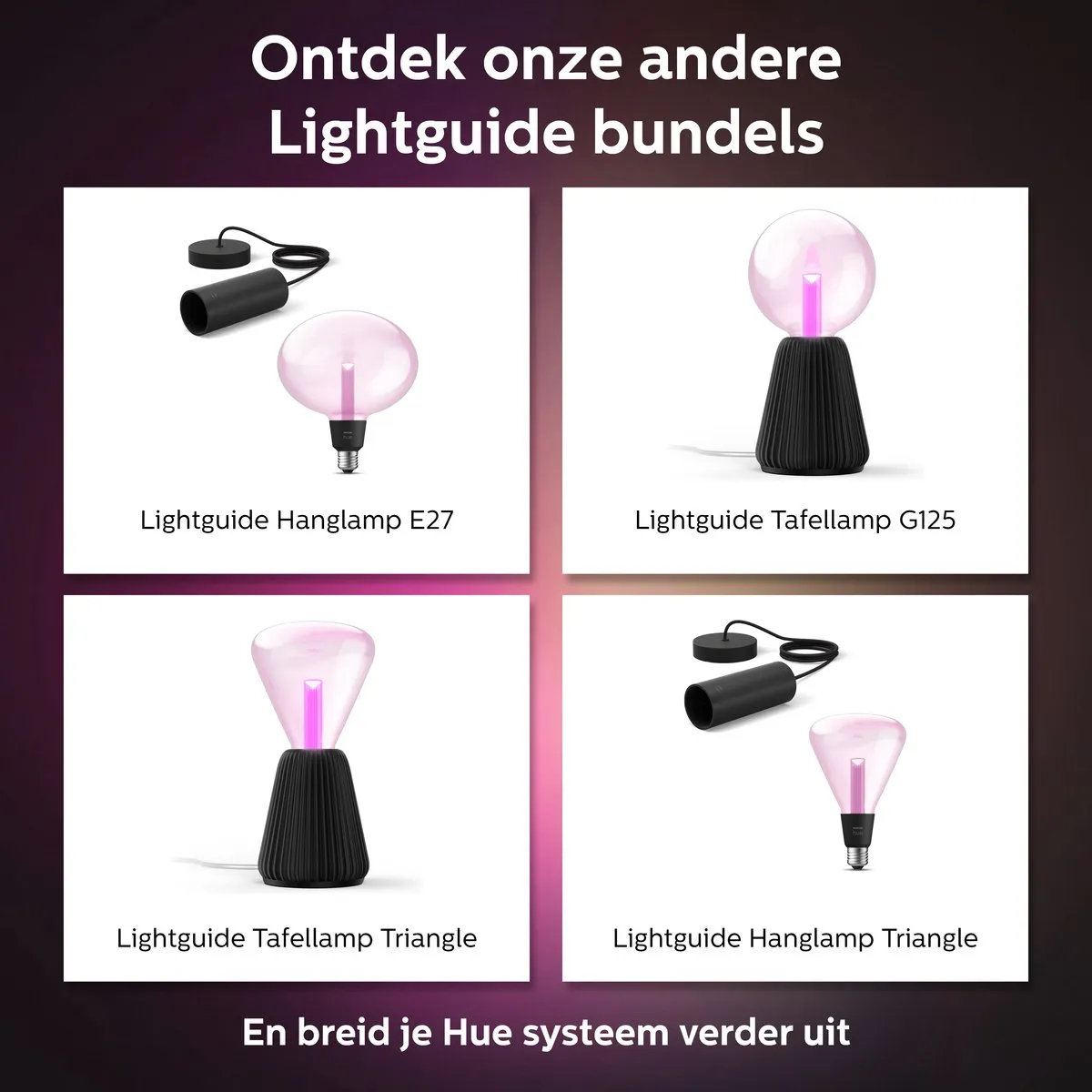 Philips Hue Lightguide 3D-geprinte Tafellamp Saliegroen - E27 RGBW