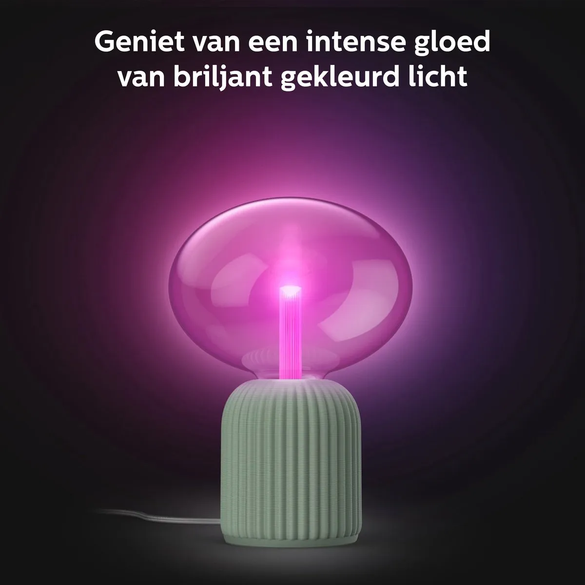 Philips Hue Lightguide 3D-geprinte Tafellamp Saliegroen - E27 RGBW