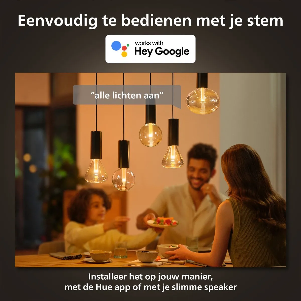Philips Hue Lightguide 3D-geprinte Tafellamp Saliegroen - E27 RGBW