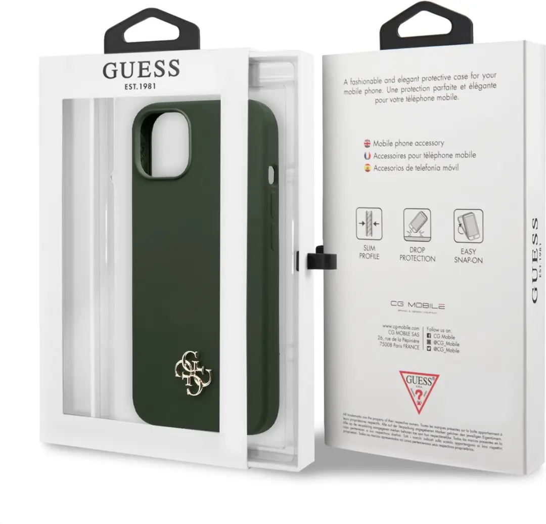 Guess GUHCP13S4GKH Hoesje iPhone 13 - Kaki