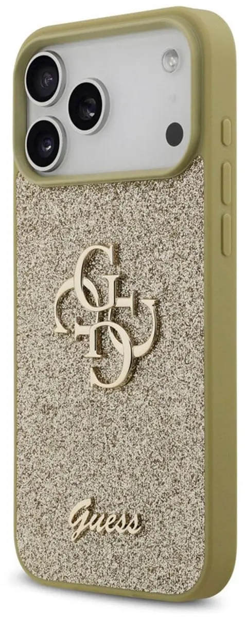 Guess Back Cover iPhone 17 Pro Max - Goud - Glitter - 3666339492205