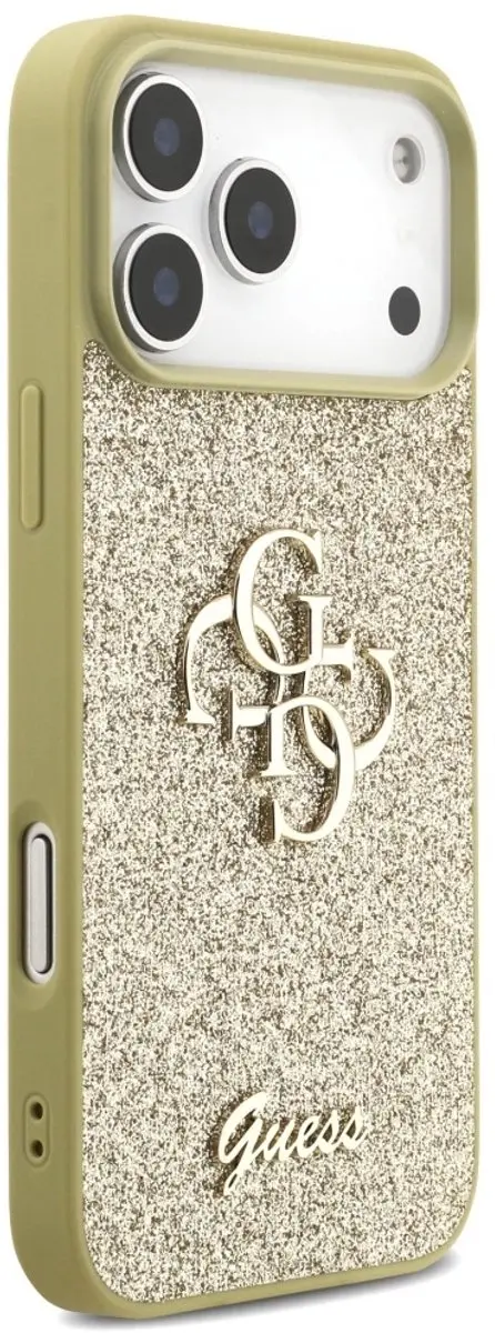 Guess Back Cover iPhone 17 Pro Max - Goud - Glitter - 3666339492205 - afbeelding 6 van 6